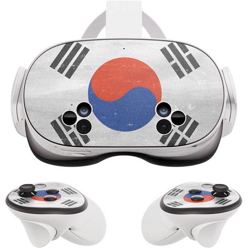 South Korean Flag Distressed Meta Quest 3S Skin