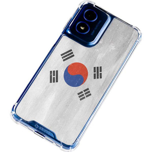 South Korean Flag Distressed Moto G 5G (2024) Clear Case