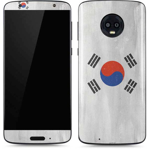 South Korean Flag Distressed Moto G6 Skin