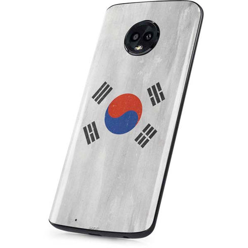 South Korean Flag Distressed Moto G6 Skin