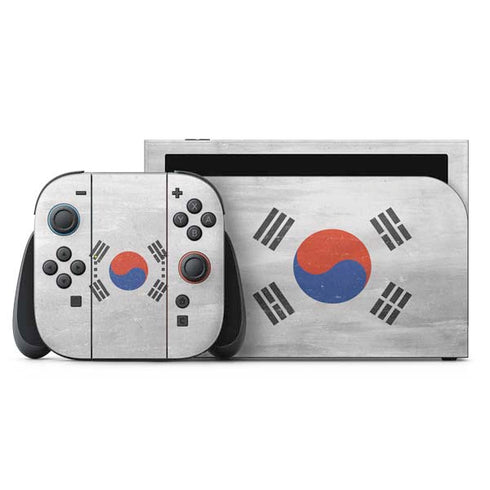 South Korean Flag Distressed Nintendo Skins
