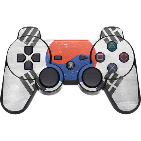 South Korean Flag Distressed PS3 Dual Shock wireless controller Skin