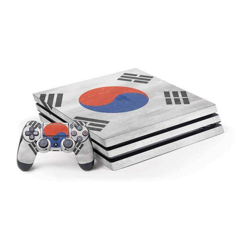 South Korean Flag Distressed PlayStation PS4 Skins