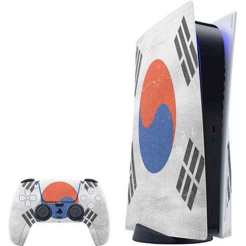 South Korean Flag Distressed PlayStation PS5 Skins