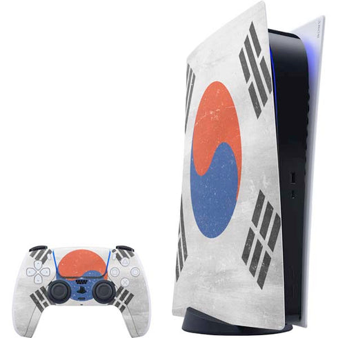 South Korean Flag Distressed PlayStation PS5 Skins