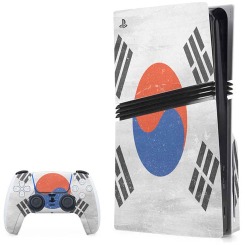 South Korean Flag Distressed PlayStation PS5 Skins