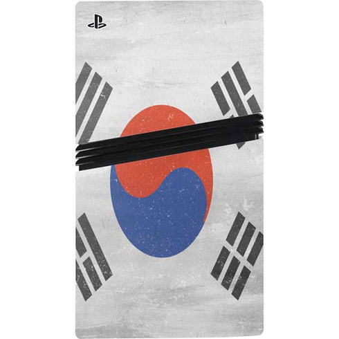 South Korean Flag Distressed PS5 Pro Disk Bundle Skin