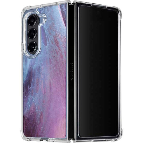 Space Marble Galaxy Z Fold5 5G Clear Case