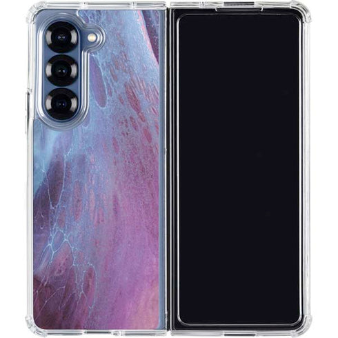 Space Marble Galaxy Z Fold7 Clear Case