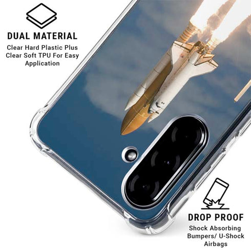 Space Shuttle Atlantis Liftoff Galaxy A36 5G Clear Case
