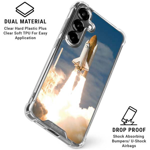 Space Shuttle Atlantis Liftoff Galaxy S26 Clear Case