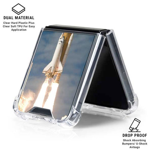 Space Shuttle Atlantis Liftoff Galaxy Z Flip6 Clear Case