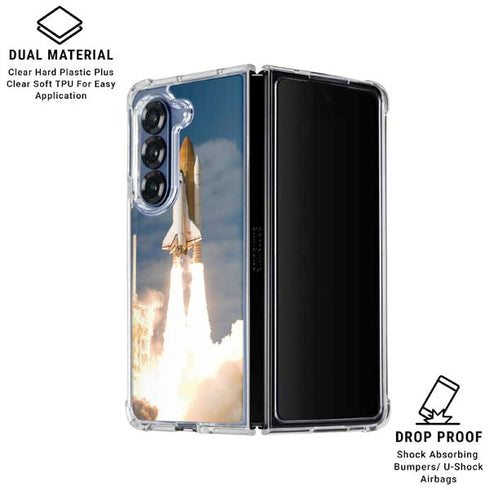 Space Shuttle Atlantis Liftoff Galaxy Z Fold6 Clear Case