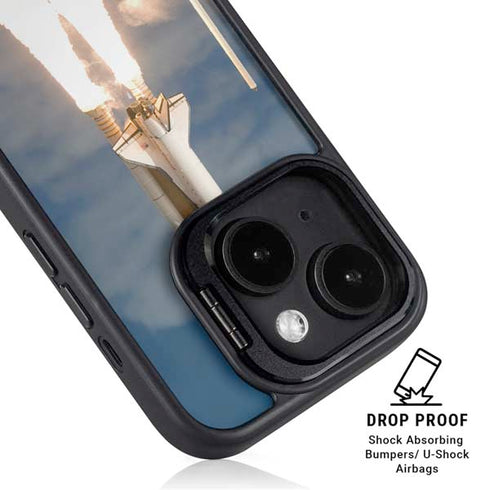 Space Shuttle Atlantis Liftoff iPhone 15 Kickstand Case
