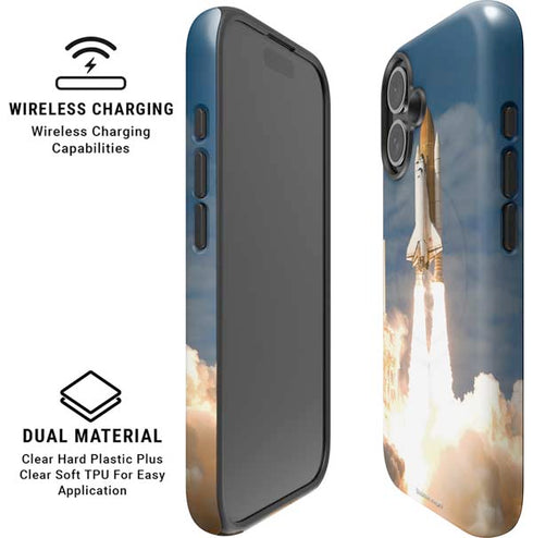 Space Shuttle Atlantis Liftoff iPhone 16 Magsafe Impact Case