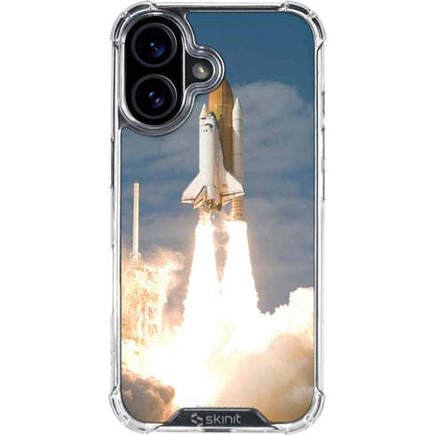 Space Shuttle Atlantis Liftoff iPhone 16 Plus Clear Case