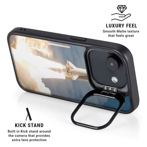 Space Shuttle Atlantis Liftoff iPhone 16e Kickstand Case