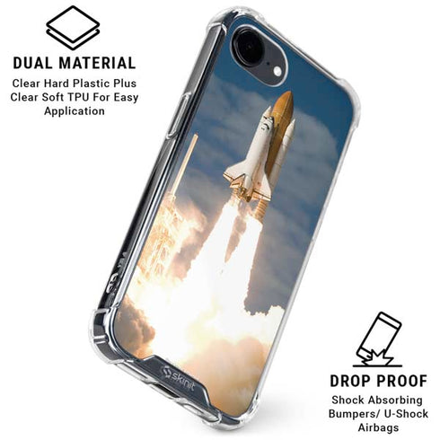 Space Shuttle Atlantis Liftoff iPhone 16e Clear Case