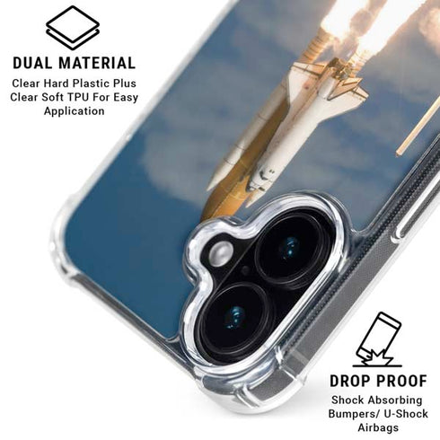 Space Shuttle Atlantis Liftoff iPhone 17 Clear Case