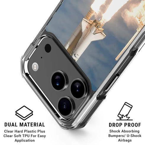 Space Shuttle Atlantis Liftoff iPhone 18 Pro Clear Case
