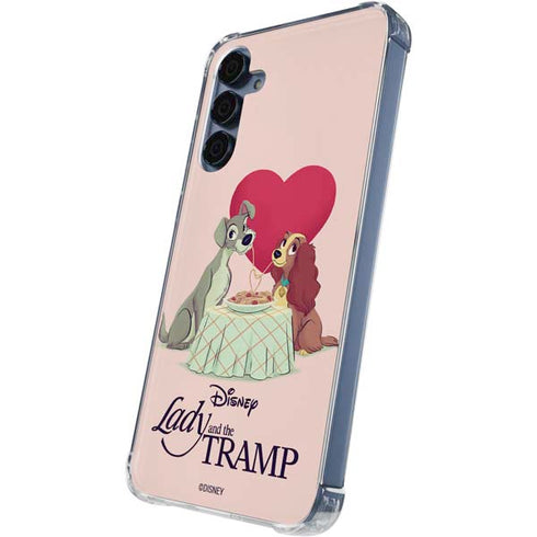 Disney Lady & The Tramp Spaghetti Dinner Galaxy A55 5G Clear Case