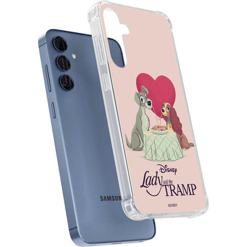 Disney Lady & The Tramp Spaghetti Dinner Galaxy A55 5G Clear Case