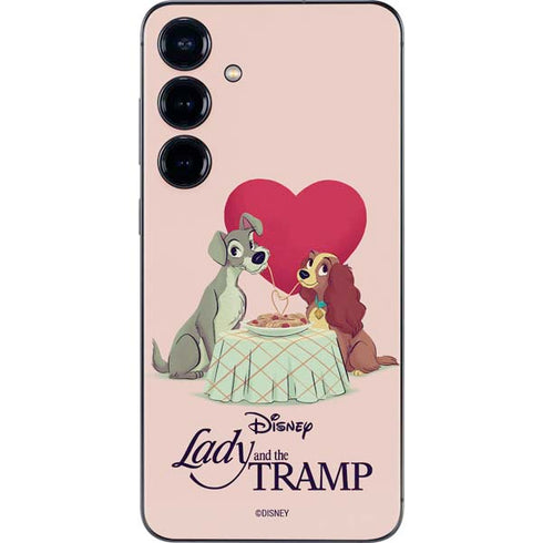 Disney Lady & The Tramp Spaghetti Dinner Galaxy S25 Plus Skin