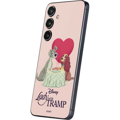 Disney Lady & The Tramp Spaghetti Dinner Galaxy S25 Plus Skin