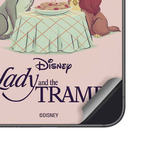 Disney Lady & The Tramp Spaghetti Dinner Galaxy S25 Plus Skin