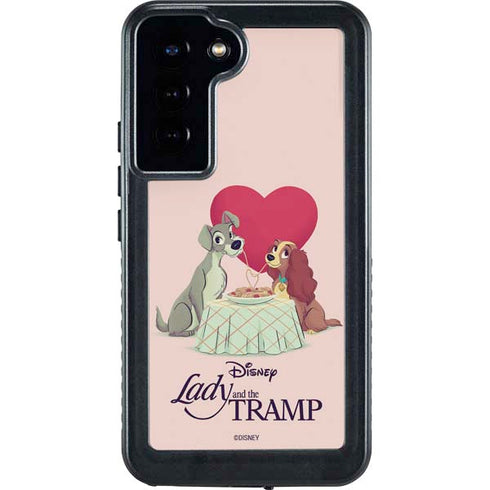 Disney Lady & The Tramp Spaghetti Dinner Galaxy S24 Plus Waterproof Case