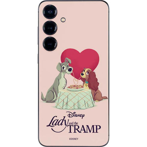 Disney Lady & The Tramp Spaghetti Dinner Galaxy S25 Skin
