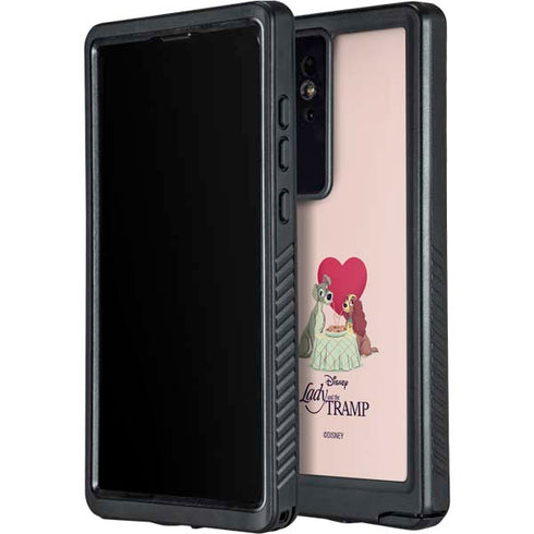 Disney Lady & The Tramp Spaghetti Dinner Galaxy S24 Ultra Waterproof Case