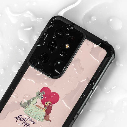 Disney Lady & The Tramp Spaghetti Dinner Galaxy S24 Ultra Waterproof Case