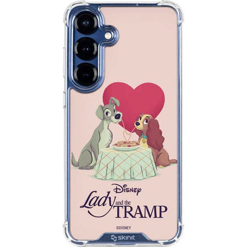 Disney Lady & The Tramp Spaghetti Dinner Galaxy S25 Clear Case
