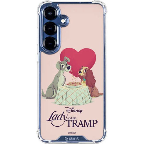 Disney Lady & The Tramp Spaghetti Dinner Galaxy S25 Plus Clear Case
