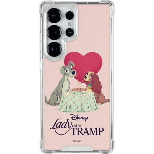 Disney Lady & The Tramp Spaghetti Dinner Galaxy S25 Ultra Clear Case