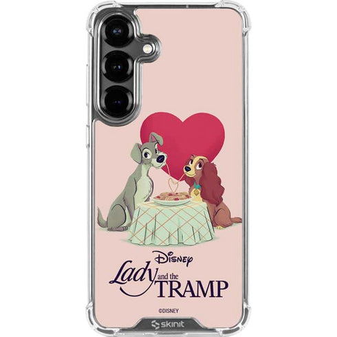 Disney Lady & The Tramp Spaghetti Dinner Galaxy S26 Plus Clear Case