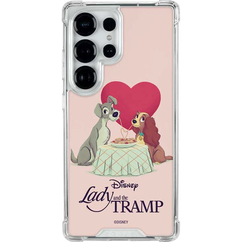 Disney Lady & The Tramp Spaghetti Dinner Galaxy S26 Ultra Clear Case