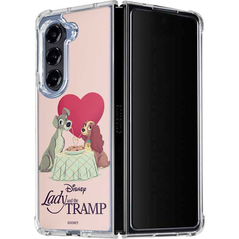 Disney Lady & The Tramp Spaghetti Dinner Galaxy Z Fold5 5G Clear Case