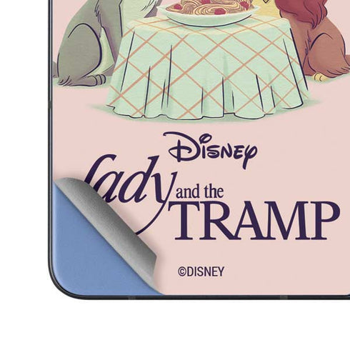 Disney Lady & The Tramp Spaghetti Dinner Galaxy Z Fold5 5G Skin
