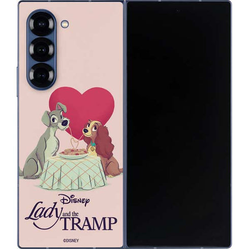 Disney Lady & The Tramp Spaghetti Dinner Galaxy Z Fold6 Skin