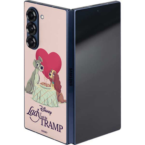 Disney Lady & The Tramp Spaghetti Dinner Galaxy Z Fold6 Skin