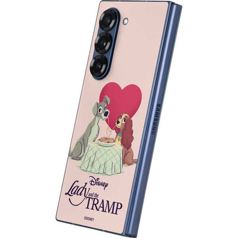 Disney Lady & The Tramp Spaghetti Dinner Galaxy Z Fold6 Skin