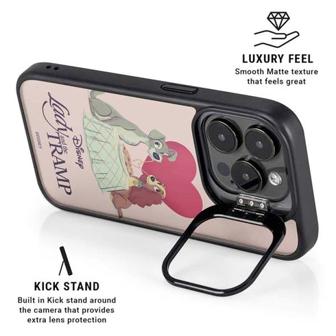 Disney Lady & The Tramp Spaghetti Dinner iPhone 14 Pro Kickstand Case