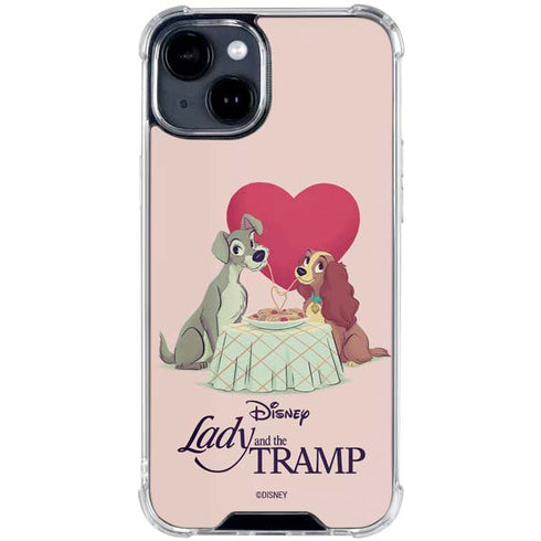 Disney Lady & The Tramp Spaghetti Dinner iPhone 15 Clear Case