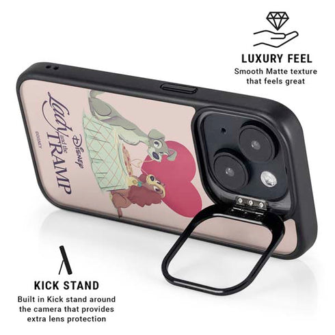 Disney Lady & The Tramp Spaghetti Dinner iPhone 15 Plus Kickstand Case