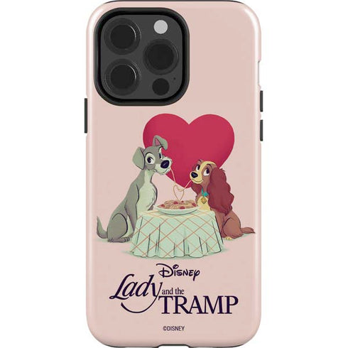 Disney Lady & The Tramp Spaghetti Dinner iPhone 15 Pro Impact Case