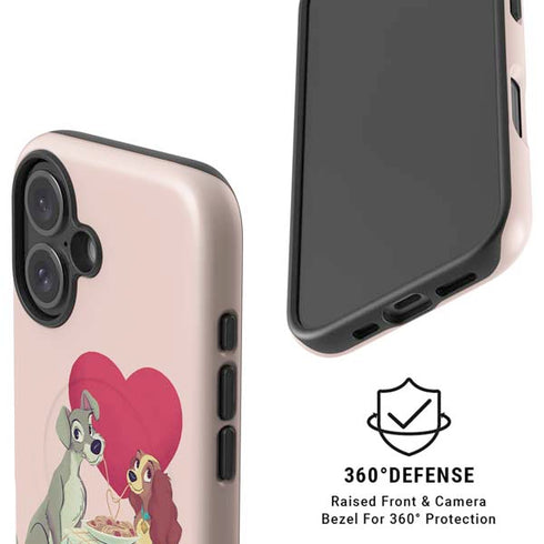 Disney Lady & The Tramp Spaghetti Dinner iPhone 16 Magsafe Impact Case