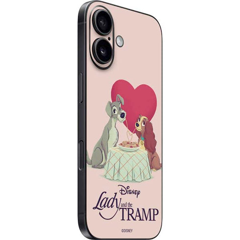 Disney Lady & The Tramp Spaghetti Dinner iPhone 16 Plus Skin