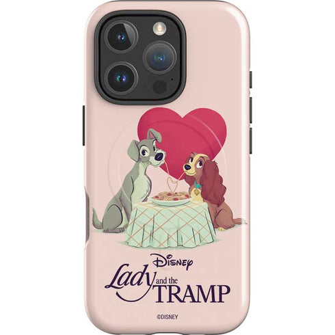 Disney Lady & The Tramp Spaghetti Dinner iPhone 16 Pro Magsafe Impact Case